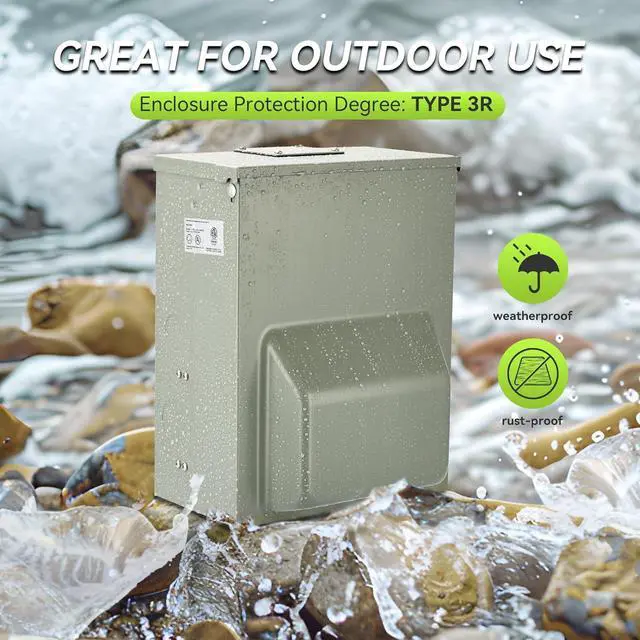 Alt view image 6 of 7 - RV Temporary Power Outlet Panel with Breaker, ETL Listed 20 30 50 Amp RV Receptacle, RV Electrical Outlet Panel for RV, Camper, Travel Trailer