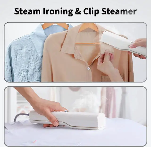 Alt view image 4 of 7 - Steamer for Clothes - Travel Iron Steamer, Portable Mini Handheld Garment Steamer, 2 in 1 Wet & Dry Ironing, 15s Fast Heat Up, 900W Wrinkles Remover Clothes Steamer for Home, Office and Travel, 120V