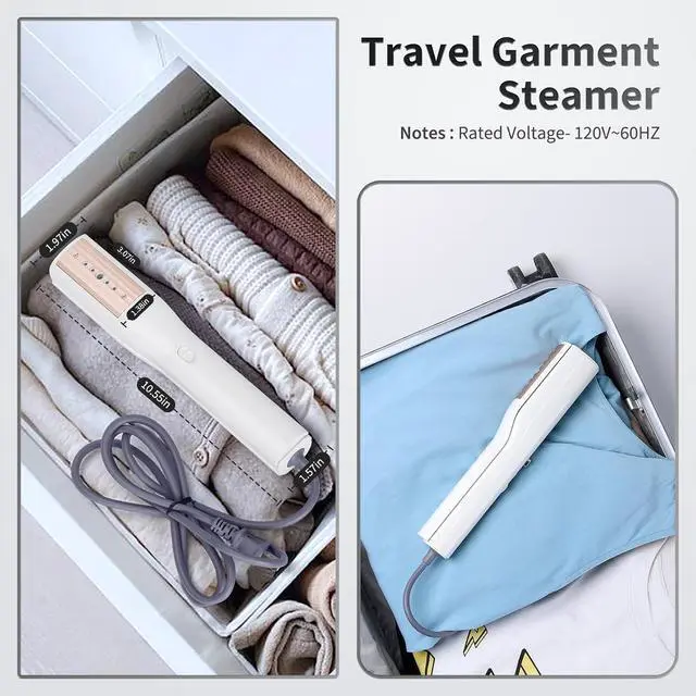 Alt view image 5 of 7 - Steamer for Clothes - Travel Iron Steamer, Portable Mini Handheld Garment Steamer, 2 in 1 Wet & Dry Ironing, 15s Fast Heat Up, 900W Wrinkles Remover Clothes Steamer for Home, Office and Travel, 120V