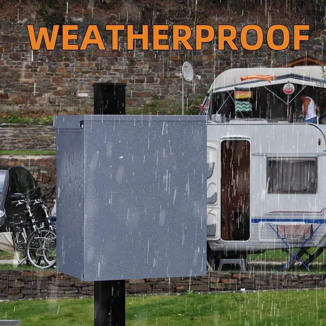 Alt view image 5 of 6 - Power Outlet Panel Weatherproof, Thicker RV Pedeatal Electrical Breaker Box with 20, 30, 50 Amp Receptacle Installed and Prewired for Hookup RV Camper Travel Trailer Motorhome
