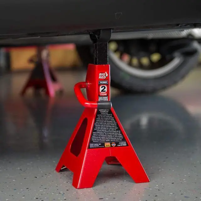 Alt view image 7 of 7 - T82001S Torin Hydraulic Trolley Service/Floor Jack Combo with 2 Jack Stands and Blow Mold Carrying Storage Case, 2 Ton (4,000 lb) Capacity, Red