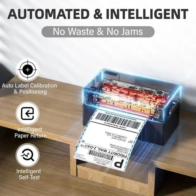 Alt view image 4 of 6 - Label Printer, 4x6 Shipping Label Thermal Printer for Packages, Bluetooth Conection and Compatible with Android. iPhone.Windows, Mac, Chromebook, Amazon, Ebay, UPS.USPS, FedEx, Shopify