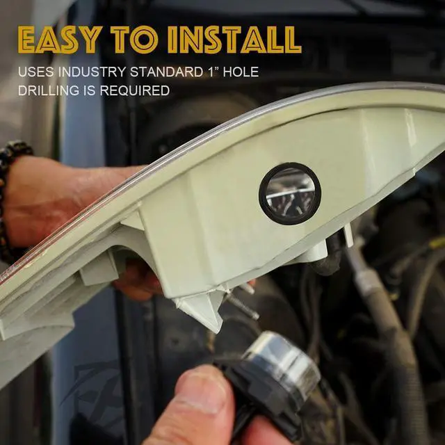 Alt view image 6 of 7 - 4PCS LED Hideaway Strobe Lights Kit - White, 20 Flash Modes, Control Panel Included, Ideal for Emergency Vehicles, Trucks, Cars, Headlights, Taillights & Fog Lights, Hazard Warning