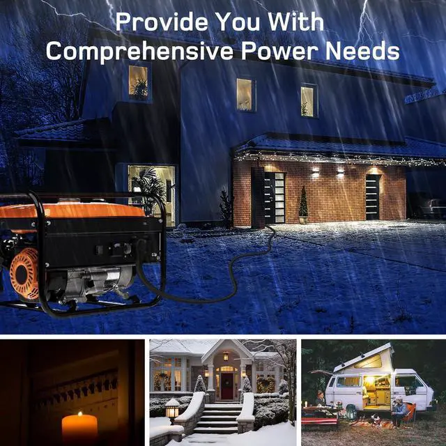 Alt view image 6 of 6 - 50 Amp Generator Cord, 15ft Generator Extension Cord with Organizer, NEMA 14-50P to SS2-50R 4 Prong 50A Power Cord for 50A Inlet Box, CS6375 Twist Lock Connectors STW 6/3+ 8/1 AWG Wire- ETL Listed