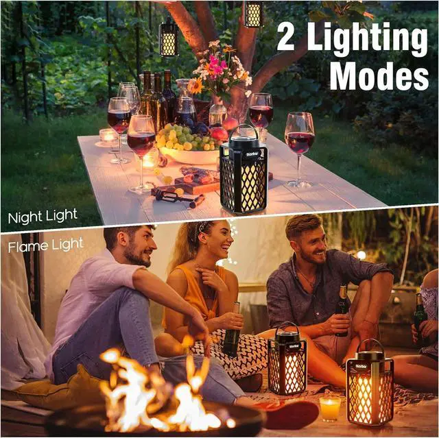Alt view image 4 of 7 - 2pcs Led Flame Speaker,Outdoor Bluetooth Speaker with Torch Atmosphere,10W Outdoor Portable Stereo Speaker,IP65 Waterproof Torch Lights for Patio Home Decor, for Men Women Dads Moms