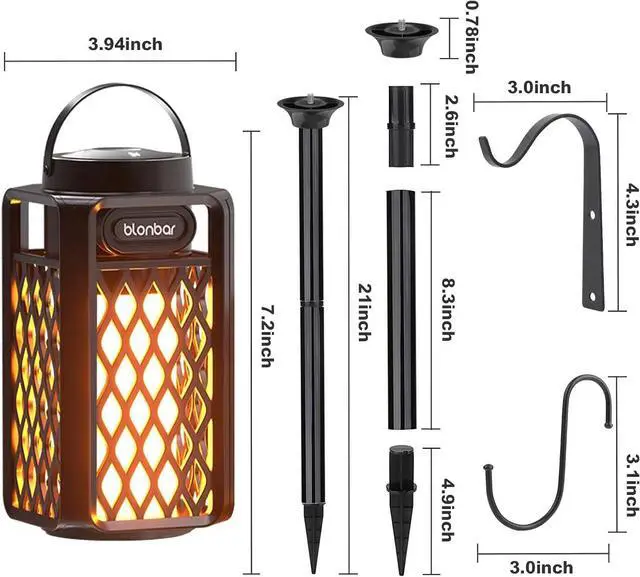 Alt view image 7 of 7 - 2pcs Led Flame Speaker,Outdoor Bluetooth Speaker with Torch Atmosphere,10W Outdoor Portable Stereo Speaker,IP65 Waterproof Torch Lights for Patio Home Decor, for Men Women Dads Moms