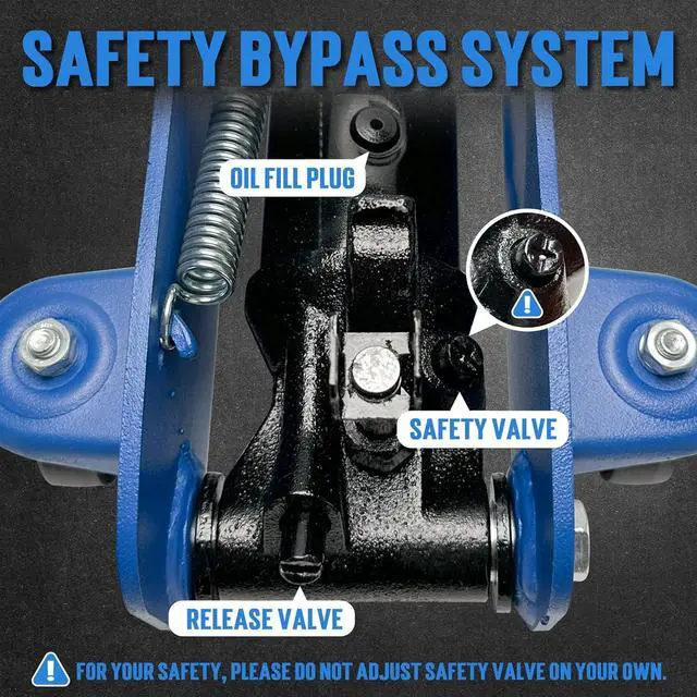 Alt view image 3 of 7 - Low Profile Jack, 2.5 Ton (5,000 lb) Car Jack, Lifting Range 3.35" to 14.57", Hydraulic Trolley Floor Jack for Garage, Home, Shop, Blue