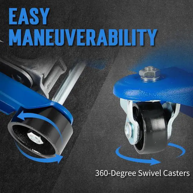 Alt view image 5 of 7 - Low Profile Jack, 2.5 Ton (5,000 lb) Car Jack, Lifting Range 3.35" to 14.57", Hydraulic Trolley Floor Jack for Garage, Home, Shop, Blue
