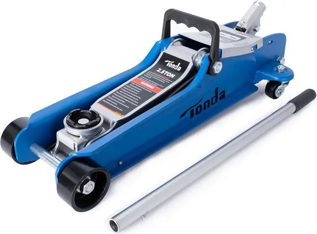 Alt view image 7 of 7 - Low Profile Jack, 2.5 Ton (5,000 lb) Car Jack, Lifting Range 3.35" to 14.57", Hydraulic Trolley Floor Jack for Garage, Home, Shop, Blue