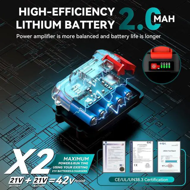 Alt view image 3 of 7 - Mini Chainsaw 6 inch,Cordless Chainsaw w/ 2x2000mAh Batteries,Oiler System & Replacement Chain,Handheld Electric Chain Saw w/Safety Lock,Battery Powered Chainsaw for Wood Tree Cutting, CH600+