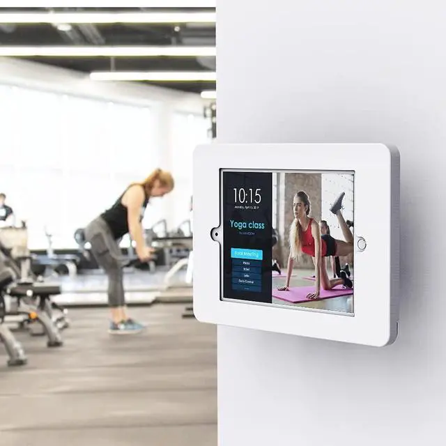 Alt view image 3 of 7 - Tablet Wall Mount Compatible with 10.2 inch iPad 7 8 9 Swivel Base, Key Lock, All Metal - BSW101T