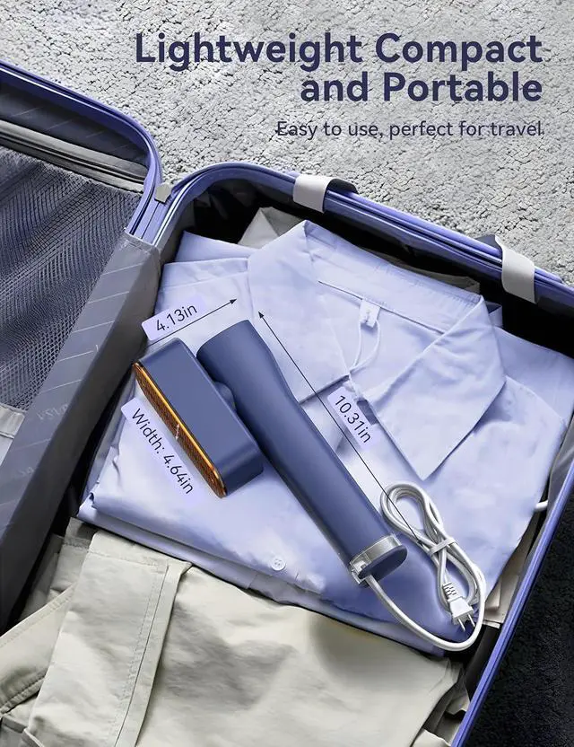 Alt view image 6 of 7 - Steamer for Clothes,Sundu Portable Travel SteamerIron 2 In 1,15s Fast Heat-up,100ml Water Tank,Steamer Ironing Gloves,20 Minutes of Continuous Ironing Garment Steamer for Travel and Home