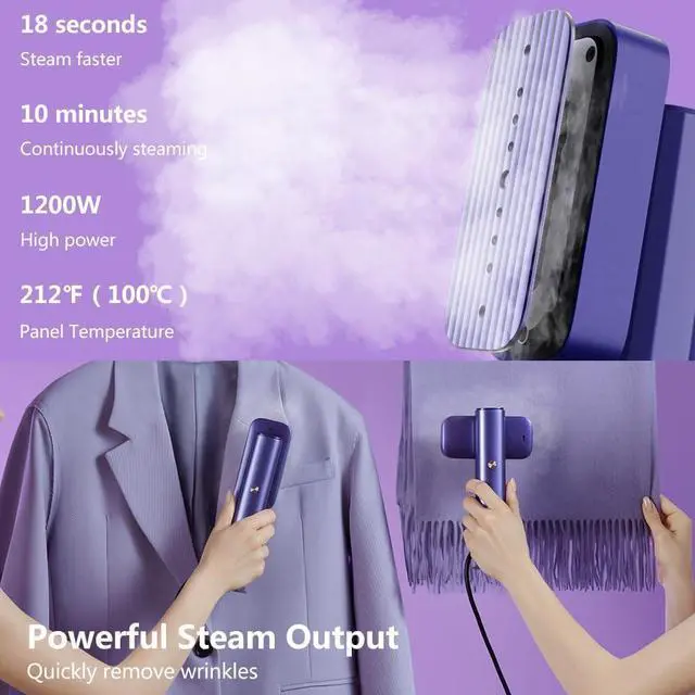 Alt view image 3 of 6 - G5 Steam 2-in-1 Professional Handheld Steamer for Clothes and Iron for Clothes, Just 1lbs Lightly, 10 Minutes of Continuous Steam, 1200W Light Steam Iron for travel and home