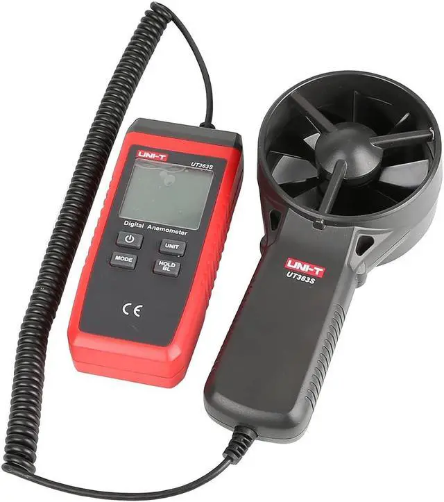 Alt view image 5 of 7 - UT363S Handheld Anemometer Wind Speed Meter Wind Chill Air Temperature Gauge -14°F to 122°F/-10°C to 50°C with Extendable Wind Sensor LCD Backlight Max Min Avg Data Hold, 1 Meter Drop Durability