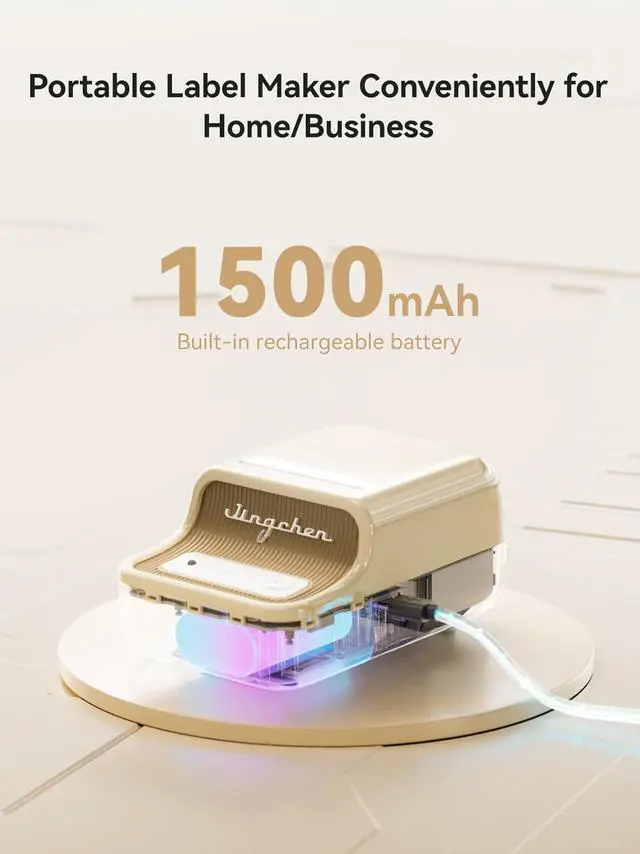 Alt view image 3 of 7 - B21 Label Maker, Thermal Label Printer, Portable Inkless Label Makers for Home/Office/Business, with 1 Pack 50x30mm White Label, Compatible with iOS & Android, (White)