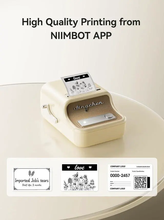 Alt view image 6 of 7 - B21 Label Maker, Thermal Label Printer, Portable Inkless Label Makers for Home/Office/Business, with 1 Pack 50x30mm White Label, Compatible with iOS & Android, (White)