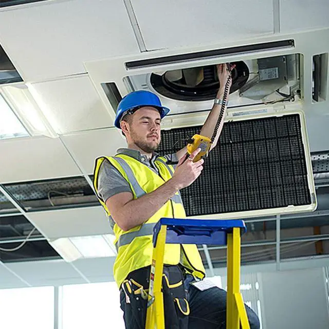 Alt view image 7 of 7 - BT-846A Pro HVAC Anemometer Measures Wind Speed Wind Flow Wind Temperature CFM Air Flow Velocity Meter with Backlight MAX MIN AVG