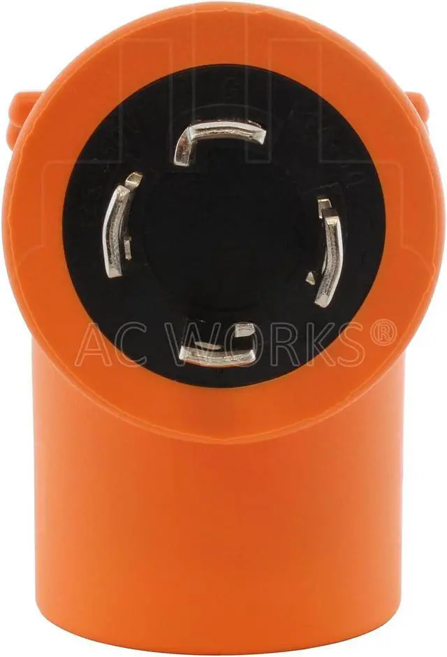 Alt view image 3 of 7 - [ADL14301430] L14-30P 4-Prong 30A Generator Locking Plug to 4-Prong 30A 14-30R Dryer Outlet