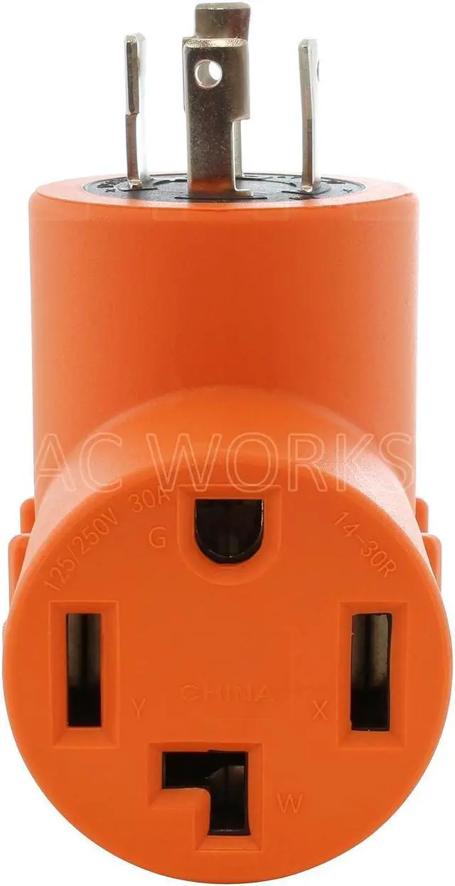 Alt view image 4 of 7 - [ADL14301430] L14-30P 4-Prong 30A Generator Locking Plug to 4-Prong 30A 14-30R Dryer Outlet