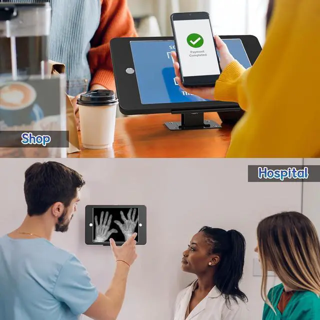Alt view image 6 of 7 - iPad Wall Mount  Tablet Wall Mount Holder with Anti-Theft Aluminum Security Lock System, Compatible ONLY with iPad 10.2-Inch (9th, 8th, 7th Gen.), Adjustable Design  Black