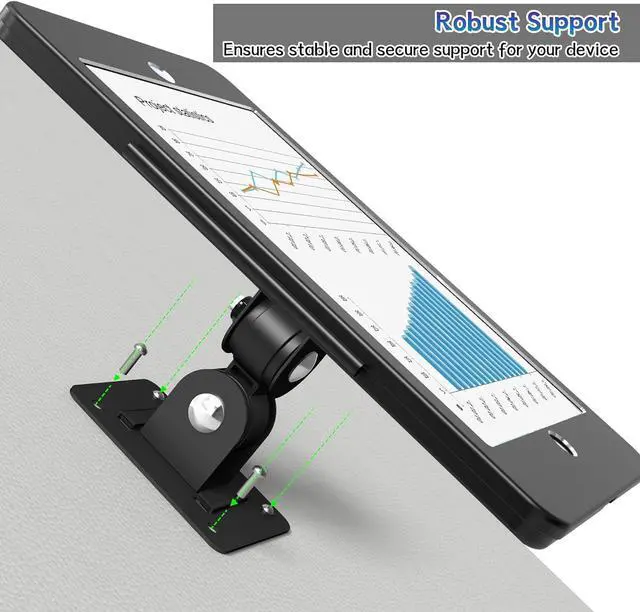 Alt view image 7 of 7 - iPad Wall Mount  Tablet Wall Mount Holder with Anti-Theft Aluminum Security Lock System, Compatible ONLY with iPad 10.2-Inch (9th, 8th, 7th Gen.), Adjustable Design  Black