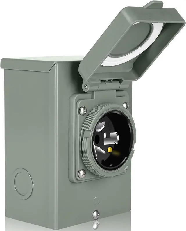 Main image of 50 Amp Generator Inlet Box - NEMA SS2-50P Power Inlet Box for 3R 3-Prong Generator Cord, 125/250V, 12500W Weatherproof Outdoor 50a Power Inlet Box - ETL Listed, Best Partner in Emergencies