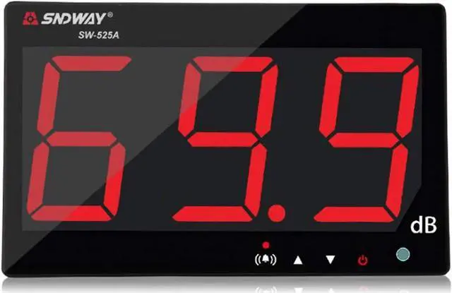 Main image of SW-525A 30-130dB Digital Sound Level Meter with Large LCD Display Noise Meter Decibel Wall Mounted Hanging (525A)