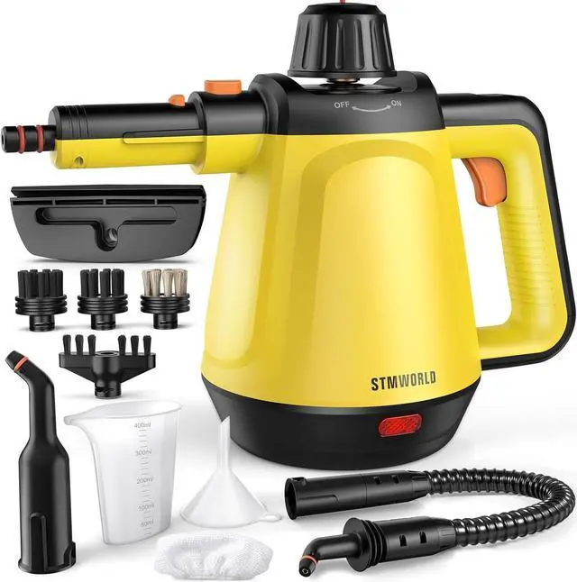 Main image of Natural Multi-Surface Handheld Steam Cleaner with 10 Accessories, 13OZ Pressurized Multipurpose On Demand Steam Cleaner for Home, Steamer for Cleaning Dirt, Grease, Grout, Tile, Floor, Couch and Car