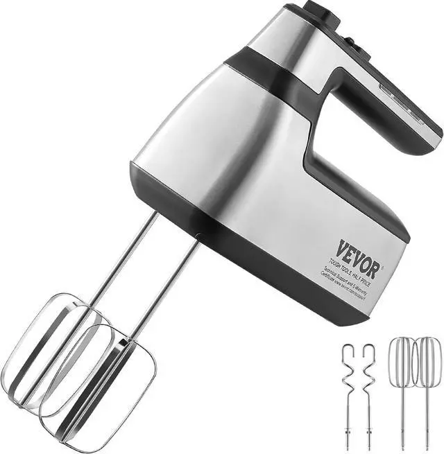 Main image of Cordless Electric Hand Mixer,100W, Continuously Variable Electric Handheld Mixer, with Turbo Boost Beaters Dough Hooks Storage Bag, Baking Supplies for Whipping Mixing Egg Cookie Cake Cream