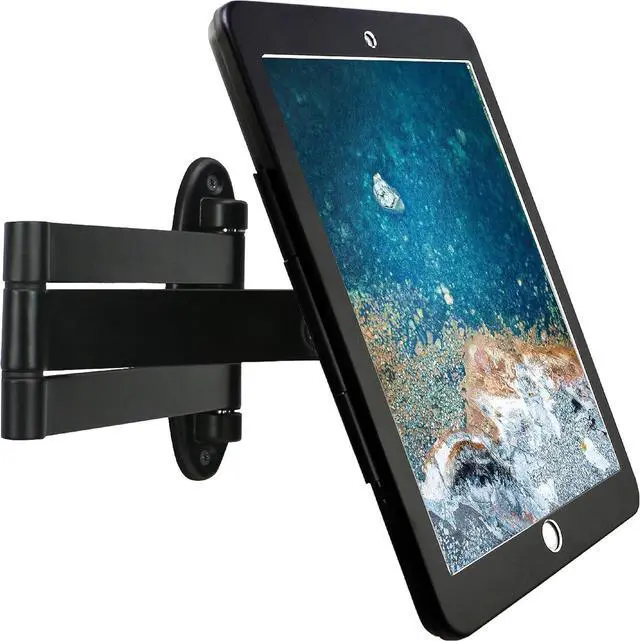 Main image of Wall Mount Bracket with fold for iPad 9.7-Inch6th,5th,Gen.,Air 1& 2Pro, Excluding Other 9.7".Extend Adjustable Arm Swivel with Anti Theft Lock, Multi Angle, Rotate Design,Metal (Black)