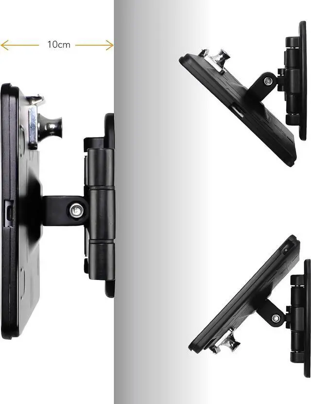 Alt view image 5 of 7 - Wall Mount Bracket with fold for iPad 9.7-Inch6th,5th,Gen.,Air 1& 2Pro, Excluding Other 9.7".Extend Adjustable Arm Swivel with Anti Theft Lock, Multi Angle, Rotate Design,Metal (Black)