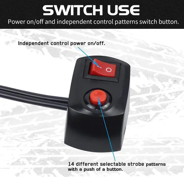 Alt view image 5 of 7 - 8pcs Ultra Slim Sync Feature Car Truck Surface Mount Emergency Hazard Warning Strobe light with Strobe Controller and Wiring Harness (Amber & White)