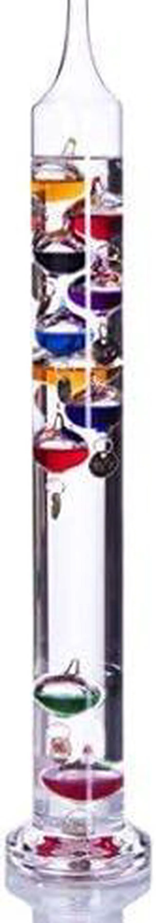 Alt view image 2 of 7 - Thermometer - Floating Glass Balls Fahrenheit Temperature Indicator - Fun and Decorative (17.5" Inches High, 10 Multi Colored Spheres)