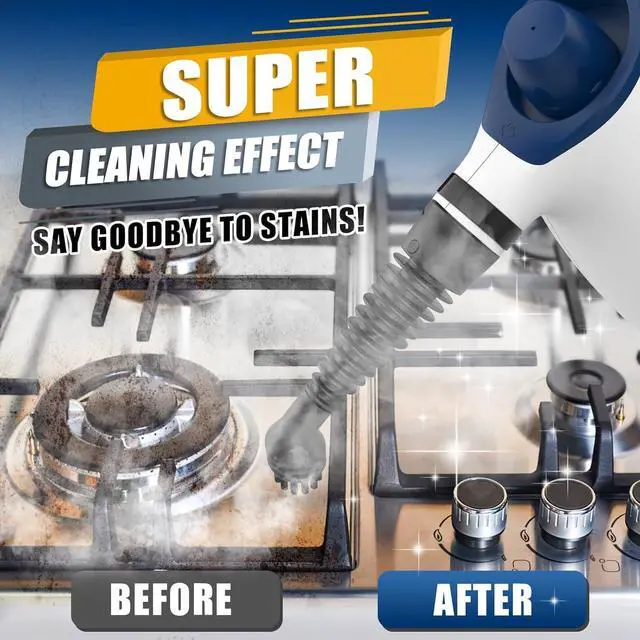 Alt view image 2 of 7 - Handheld Pressurized Steam Cleaner, Multi-Surface Steamer with 9 PCS Accessories for Cleaning,350ML Large Water Tank Multi-Purpose Steamer Upholstery Grout Steam Cleaner for Home, Floor and Furniture