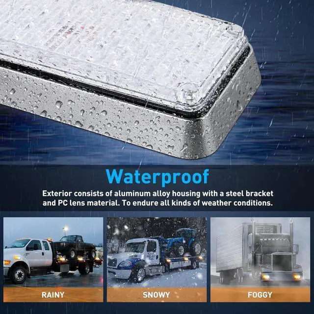 Alt view image 4 of 7 - 2PCS 42LED Amber White Wireless Magnetic Strobe lights Portable Warning Hazard Lights Surface Mount Waterproof 5 Patterns for 12V 24V Cars Trucks Van Off Road Vehicles ATV