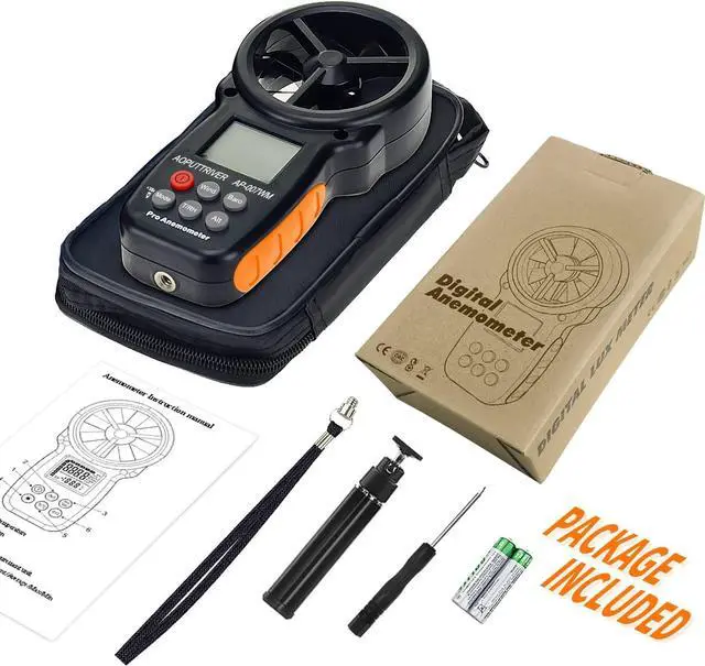 Alt view image 7 of 7 - Digital Anemometer Barometer Handheld Anemometer, Wind Speed Meter for Wind Speed/Temperature with Wind Chill & Relative Humidity,Altitude, Barometric Pressure measure for HVAC CFM Shooting -AP-007WM