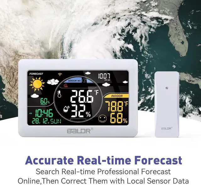 Alt view image 4 of 7 - WiFi Weather Station, Smart Wireless Indoor Outdoor Thermometer with App and Accurate Real-time Forecast, One Remotely Monitor Temperature Sensor Include
