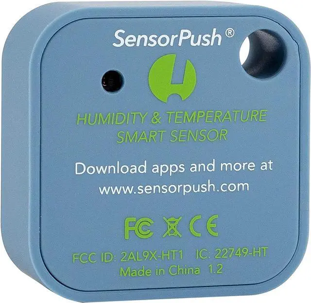 Alt view image 4 of 7 - HT1 Wireless Digital Thermometer/Hygrometer for iPhone/Android. USA Developed and Supported Humidity/Temperature/Dewpoint/VPD Monitor/Logger. Indoor/Outdoor Smart Sensor with Alerts