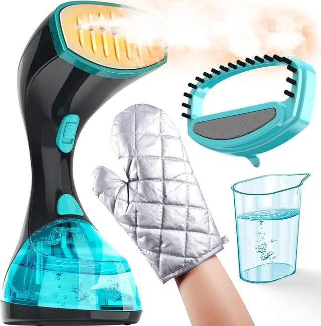 Main image of 15s Fast Heat-Up and 1800W Powerful Steamer for Clothes with 3 Modes and 300ml Water Tank, Portable Clothes Steamer Iron with Heat-Resistant Glove and Fabric Brush for Home, Dorm, Travel