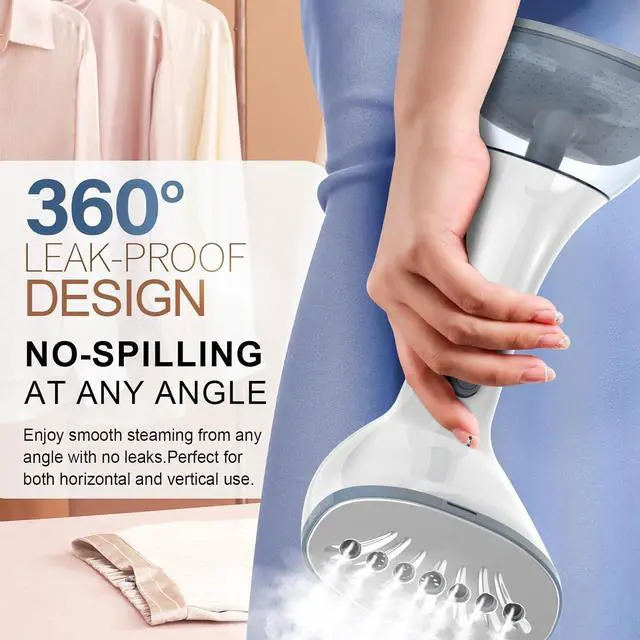 Alt view image 7 of 7 - Steamer for Clothes, 1800W Fast Heat-up Clothes Steamer Handheld Garment Steamer with 3 Steam Settings, 380ml Water Tank, 9.8' Cord, Portable Travel Steam Iron for Removes Wrinkle Safe on All Fabrics