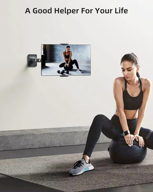 Alt view image 7 of 7 - Alloy Tablet Wall Mount Holder for iPad, Foldable Portable Monitor Stand 360° Adjustable Wall Arm Mount for iPad Pro Air 13/11" 2024, iPad 10/9th, Samsung Galaxy Tab, 7-15.6'' Tablet