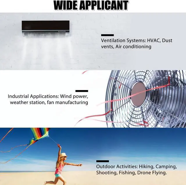 Alt view image 4 of 7 - Digital Anemometer AI-100APP Wind Speed Measuring Device Android/iPhone Compatible W/Data Logging for Air Flow Velocity Wind Temperature Wind Chill Gauge Tester