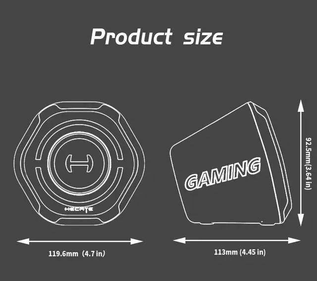 Alt view image 6 of 6 - Bluetooth 5.3 Gaming Speakers,10W PC USB Computer Speakers for Laptop Desktop 3.5mm aux Input Hecate G1000 Black