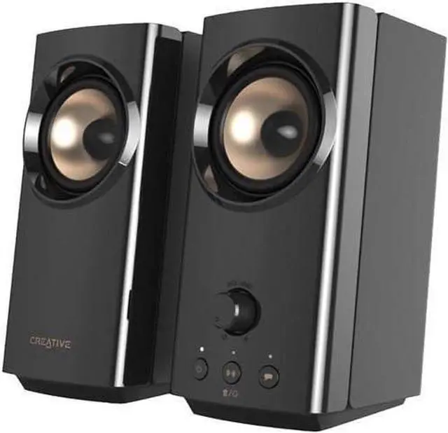 Main image of T60 2.0 Compact Hi-Fi Desktop Speakers with Clear Dialog and Surround by Sound Blaster, USB-C Audio, Mic and Headset Ports, Bluetooth 5.0, Up to 60W Peak Power, for Computers and Laptops