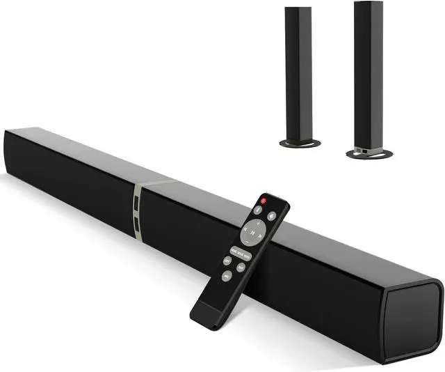 Main image of TV Sound Bar, 60W Sound Bars for Smart TV, Bluetooth 5.0 Soundbar for TV, 31.5 Inch Wired & Wireless Detachable Sound Bar with ARC/Optical/AUX, Enhanced Home Theater Audio for Smart TV
