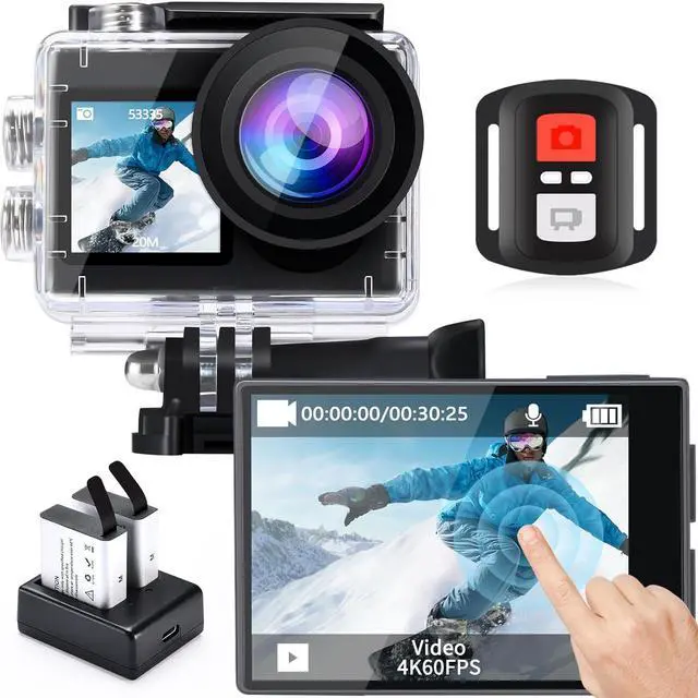 Main image of Action Camera 4K 60FPS 20MP,131FT Underwater Camera with EIS,App Support Video&Photo Editing,Waterproof Camera Remote Control