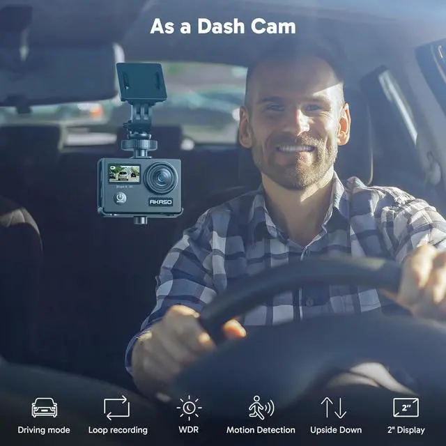 Alt view image 7 of 7 - Brave 4 Action Camera 4K 30fps with 64GB MicroSD U3 Card Bicycle Helmet Accessories Kit Bundle, 20MP Ultra HD 131FT Waterproof Underwater Camera EIS WiFi Remote Control 5X Zoom Sport Cameras