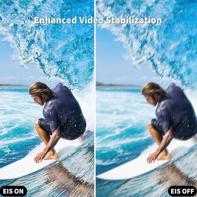 Alt view image 3 of 7 - SJ4000 Action Camera 4K, 40MP Waterproof Camera Underwater, OIS Stabilization Motorcycle Sport Camera, 170°FOV, 5X Zoom, Dual Batteries, 32G SD Card and Helmet Mount Accessories Kits