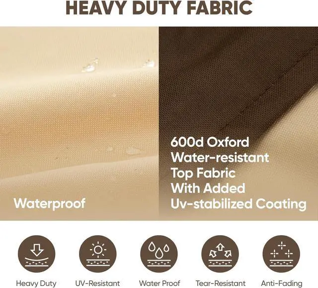 Alt view image 4 of 7 - Patio Furniture Cover Set, 4 Piece Outdoor Furniture Cover Waterproof, 600D Heavy Duty Lawn Patio Set Covers