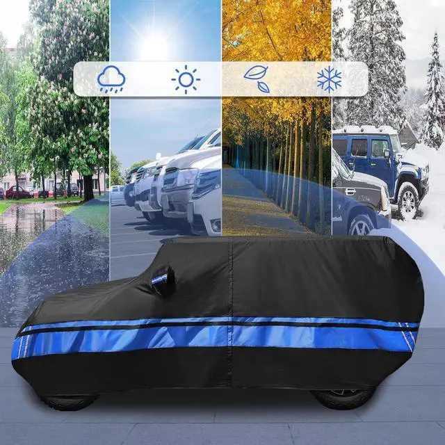 Alt view image 4 of 6 - 10-Layer for Jeep Covers Waterproof 4 Door All Weather for Automobiles, Outdoor for Jeep Cover Universal Fits for Jeep Wrangler Cover TJ YJ CJ JK JL